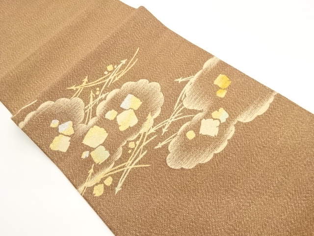 本綴れ雲に色紙散らし模様織出し名古屋帯